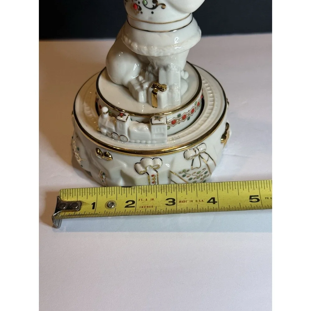 Lenox China Jewels Santa Jolly Old Saint Nicholas Musical Figurine Vintage Box